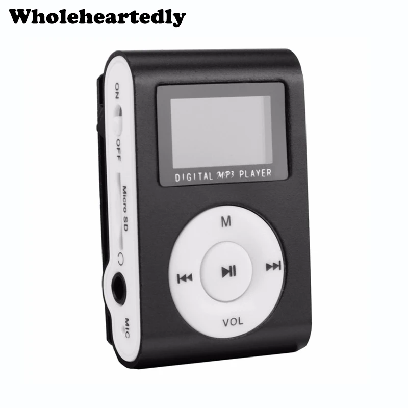 

Fashion Mini MP3 Player Clip USB LCD Screen Support for 32GB Micro SD Can Used As Card Reader