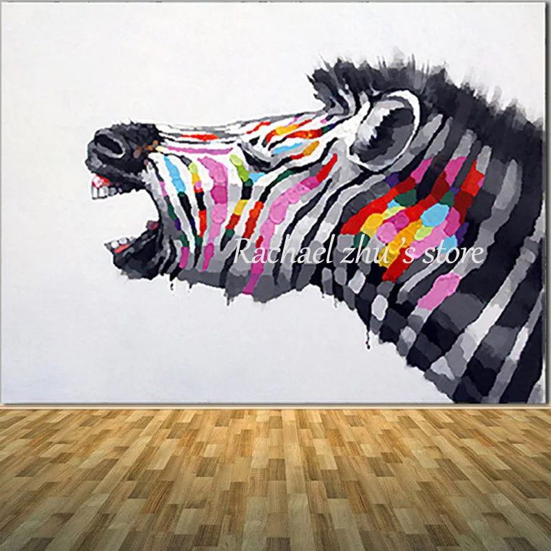 

Large Size Handpainted Modern Abstract Zebra Oil Painting On Canvas Zebra Abstract Art Wall Pictures For Living Room Home Decor