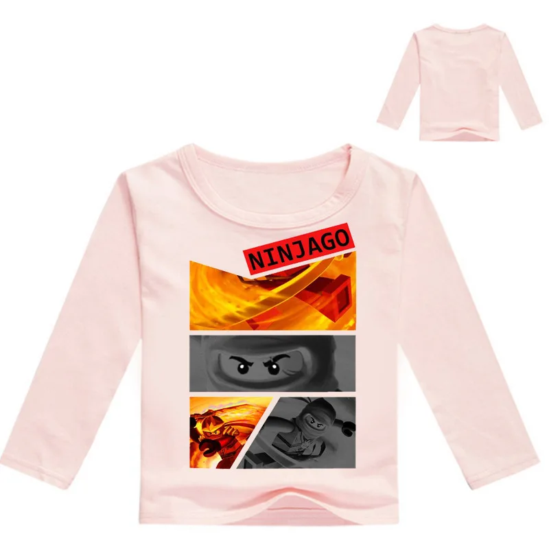 Boys Clothing Ninja Ninjago Cartoon Kids Long Sleeves T-shirt Movie Print T shirt Tees Boy Girls children Tops Kid Costume - Цвет: color at picture