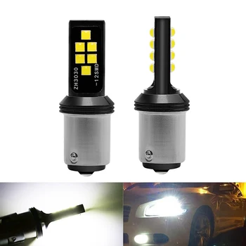 

2PCS Super 1156 P21W BA15S 1157 P21/5W BAY15D T20 W21W 7440 W21/5W 7443 3030 Chips LED Car Reserve Lamps Auto Brake Light Bulb