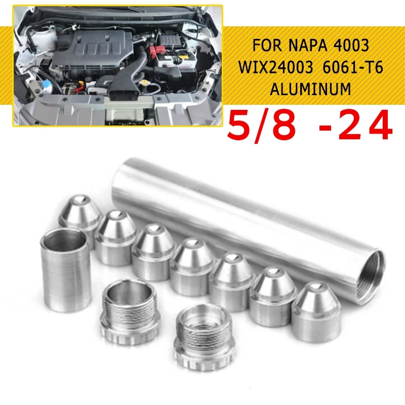 Pcmos 11 шт. 1/2-28 5/8-24 топливные фильтры топливная ловушка растворитель фильтр 1X6 для NAPA 4003 WIX 24003 6061-T6 Запчасти для автомобильных фильтров