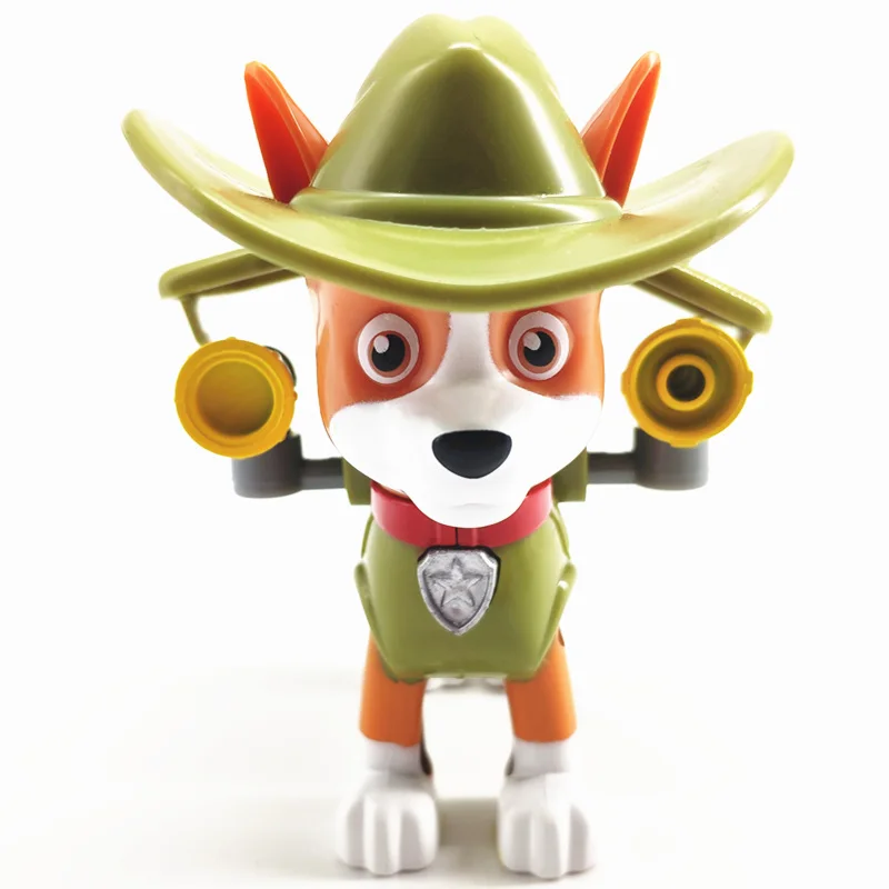 Paw Patrol Dog Tracker Puppy Pull Back Music Patrol Car Patrulla Canina PVC Doll Toys Action Figure Model Toy Kid Gift 