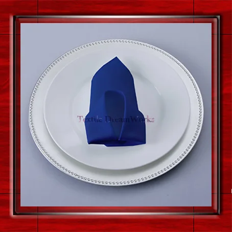 Высококачественная 45x45 см Королевская Синяя полиэфирная прозрачная салфетка/скатерть/гостиничная салфетка/салфетки обеденные(Прямая с фабрики