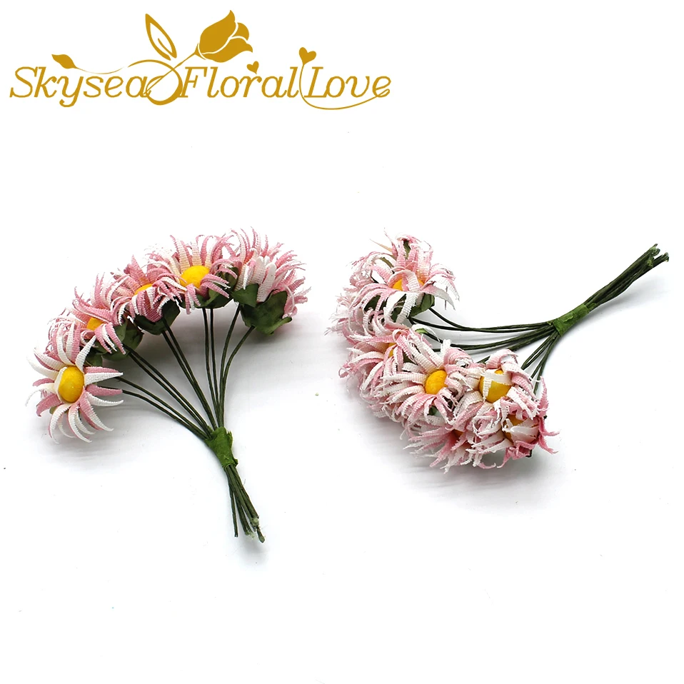 Искусственные DIY ремесло flower10 шт/уп ромашка венок конфетные коробки декоративные