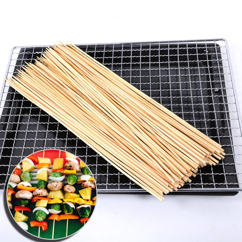 500pcs 25cmx2mm BBQ bamboo stick tornado potato bamboo sticks Disposable Skewers Kitchen Supplies Roasting Tools Candy stickers