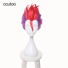 Ccutoo Nanbaka Detentionhouse рок № 69 короткие лохматый слоистых Фиолетовый Семена красных цветов из искусственных волос полный парик для студенческой вечеринки