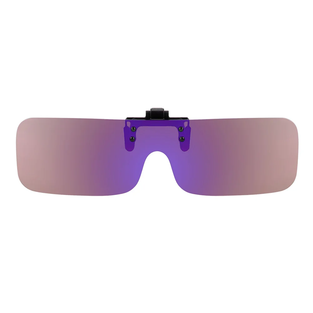 YOSOLO очки для вождения автомобиля, поляризованные солнцезащитные очки для автомобиля, стильные солнцезащитные очки на клипсах, антибликовые очки для вождения, линзы ночного видения - Название цвета: Colorful blue