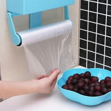 Magnetischen Kühlschrank Regal Küche Lagerregal Flaschenregal Cling Nahrungsmittelverpackung Kunststoff Wrap Halter (blau) FULI