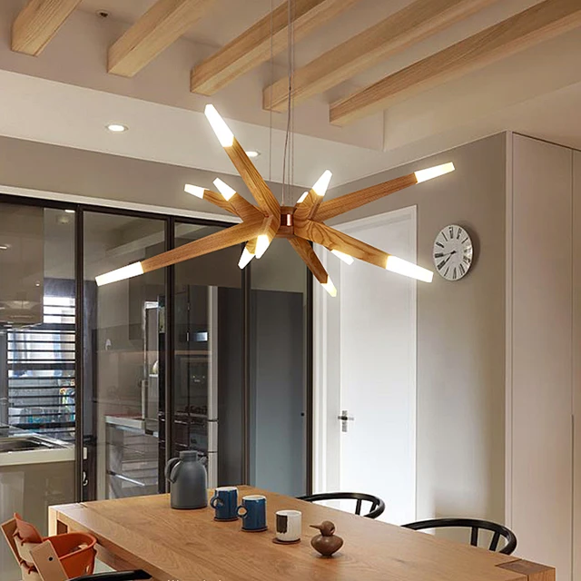 Modernas luces colgantes para comedor Modern Suspention Wooden ... Modernas luces colgantes para comedor Modern Suspention Wooden ...