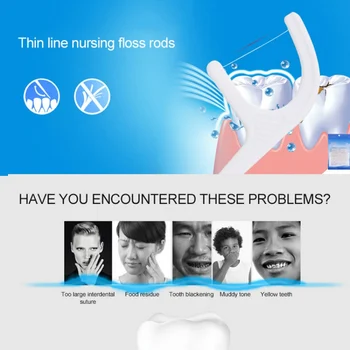 

Dental Floss Stick Superfine Dental Floss Interdental Brush Teeth Stick Oral Hygiene Remove Dental Calculus