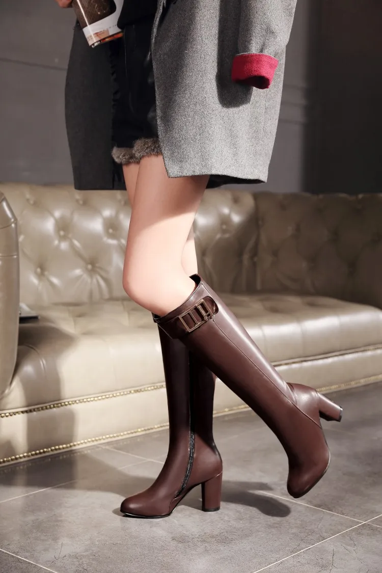 Г. Botas Mujer, большой размер 32-45, фирменный дизайн, цветные сапоги до колена с заплатками на толстой подошве, на платформе, облегающие длинные, зима-осень, 9-10