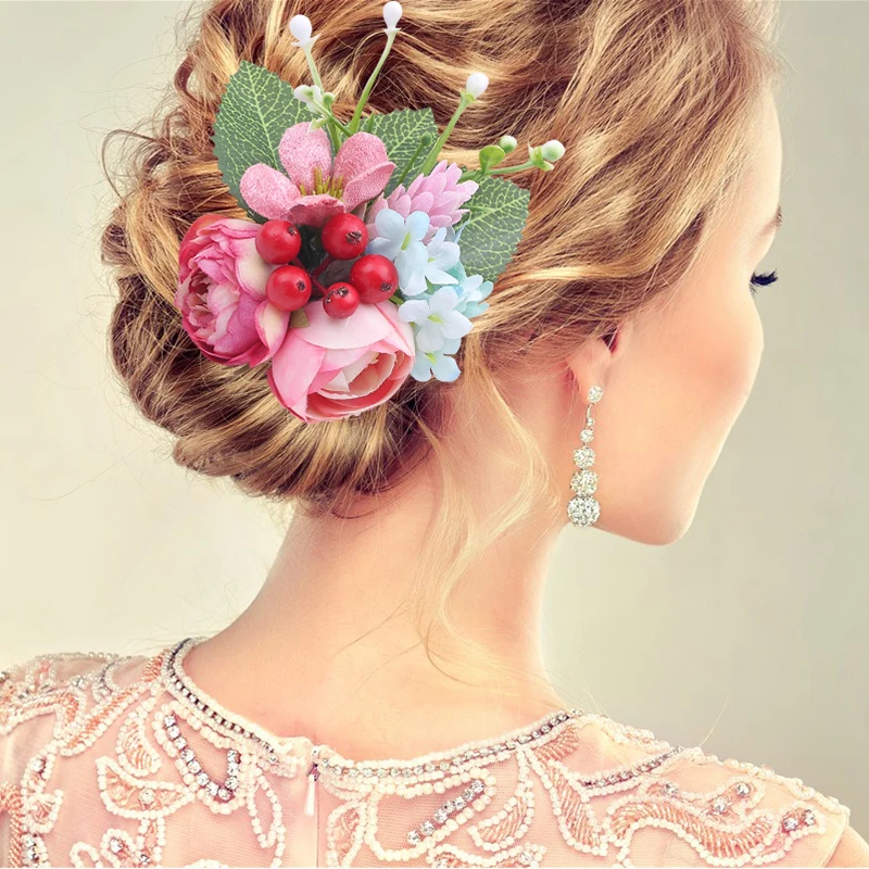 navy wedding hair accessories
