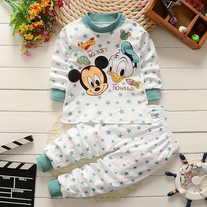 baby boys clothes set Winter Newborn cotton Baby girls Clothes 2PCS Cartoon baby pajamas Clothes Unisex kids Clothing Sets bebes