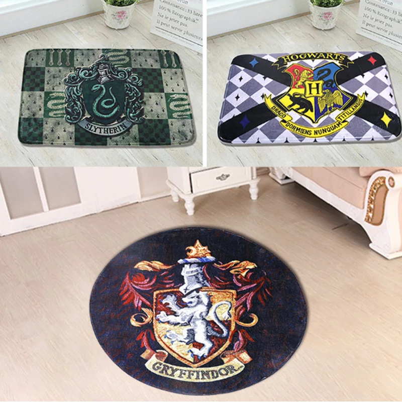 

Thicker style Badge Carpet Tassels Tapestry Gryffindor Slytherin Hufflerpuff Toy Party decorative mat