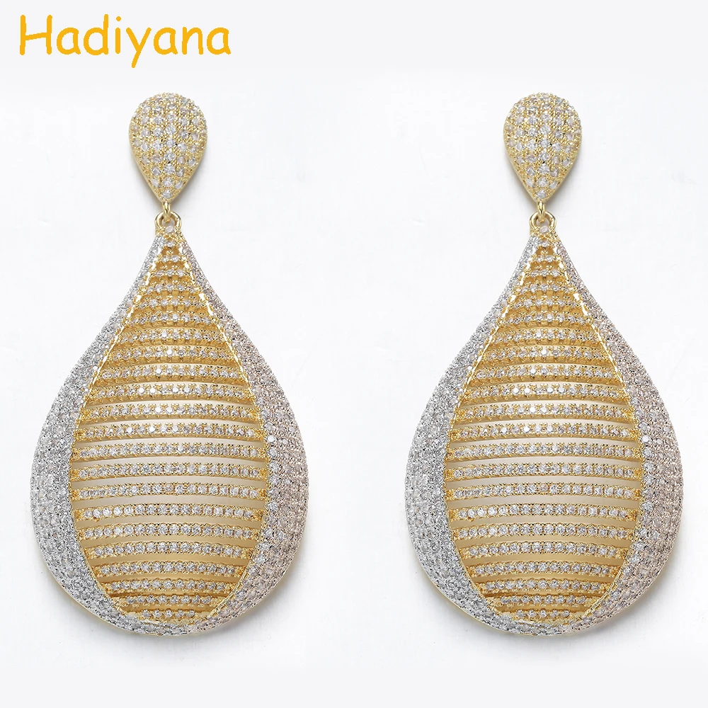 Hadiyana Multi Color Plated Cubic Zircon Accessories Earrings For Woman Fashion Wedding Party Engagement Jewelry Earrings EH916 Hadiyana Multi Color Plated Cubic Zircon Accessories Earrings For Woman Fashion Wedding Party Engagement Jewelry Earrings EH916