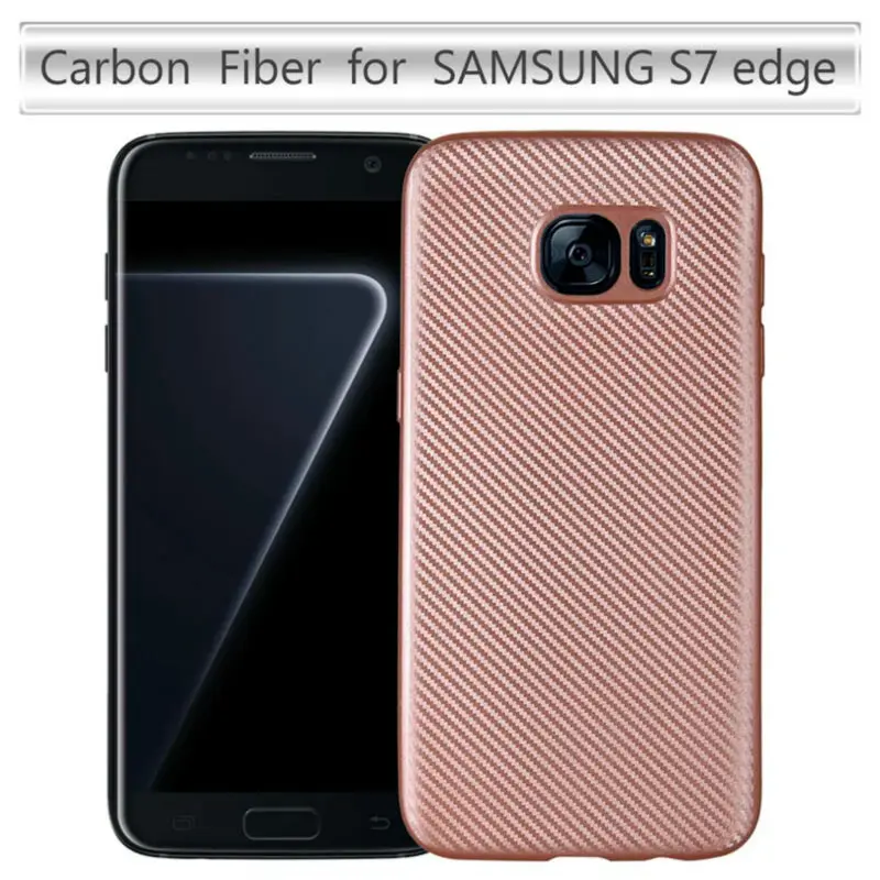 Для Samsung Galaxy S7 edge/G935/G935A/G935F чехол из углеродного волокна S7edge жесткий ТПУ мягкий
