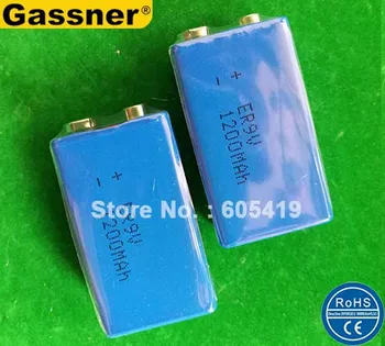 

200pcs/lot ER9V lithium battery ER 9V 1200mAh Block cells for smoke detectors