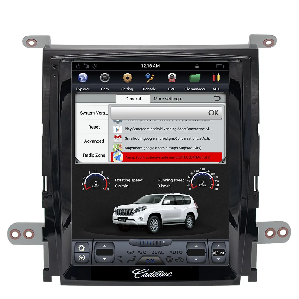 Best 10.4" Vertical Screen Tesla 1024*768 Android 8.1 Car DVD GPS Navigation Radio Audio Player for Cadillac Escalade RAM 2GB 4 Core 8