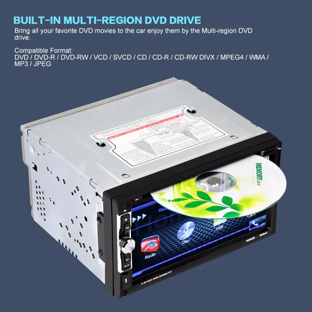 

7 inch Universal HD Bluetooth Car DVD Player 2 Din Stereo CD DVD Automotivo Multimedia MP5 Player mp4 Support Mirrorlink