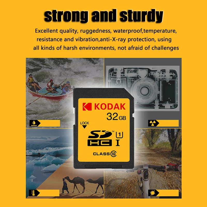 Карта памяти Kodak sd 16 ГБ 32 высокоскоростная карта класса 10 для цифровых зеркальных