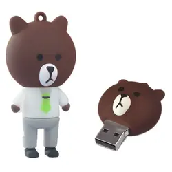 Классические Носки с рисунком медведя из мультика накопитель 32 gb Usb флэш-накопитель 4 gb 8 gb 16 gb 64 gb 128g флешки мило Flash Memory Stick силиконовые