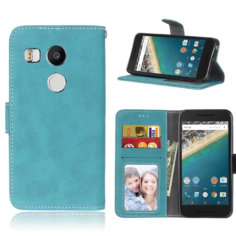 

Luxury PU Leather Wallet Case Cover For LG Google Nexus 5X Phone Cases Shell Frosted Back Covers Card Holder Bag for LG Nexus 5X