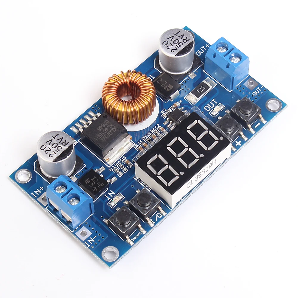 5A 5-36V до 1,2 V-32 V постоянного тока понижающий модуль DC-DC Регулируемый Напряжение понижающий преобразователь доска 75 Вт с Вольтметр цифровой светодиодный Дисплей