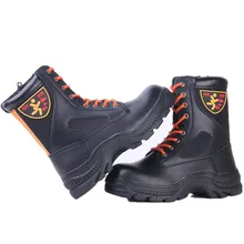 Яловая сталь Baotou анти разбивание пирсинг огонь Водонепроницаемая защитная обувь мужская обувь