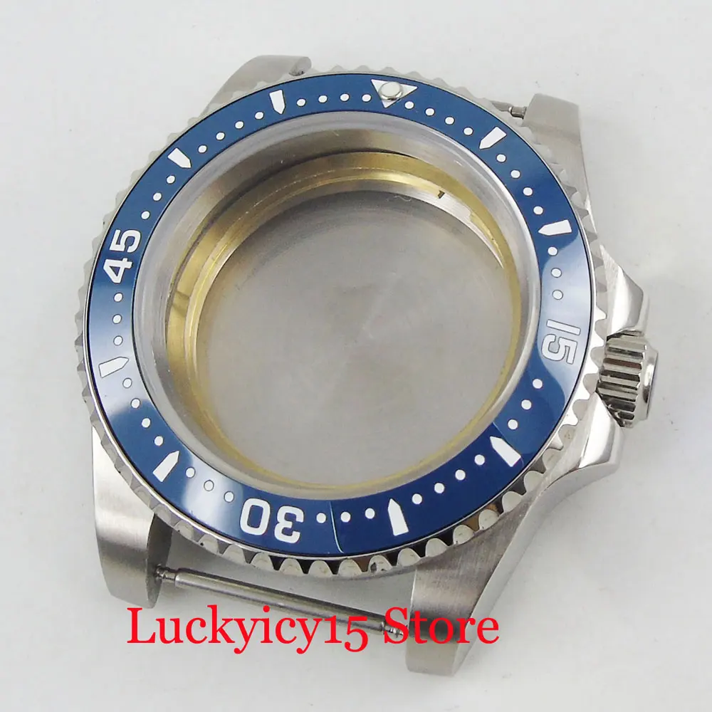 9 Models 40mm Silver Watch Case Sapphire glass Rotating Bezel Fit for ETA 2836 MIYOTA Automatic Movement - Цвет: 6