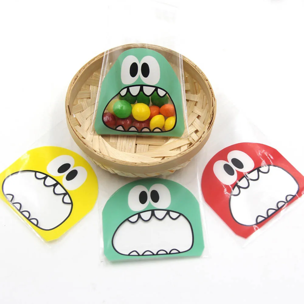

100pcs Small Monster Candy Cookie Gift OPP Bag Self Adhesive Cellophane Pouch Birthday Party Wedding Decoration Wedding Gifts