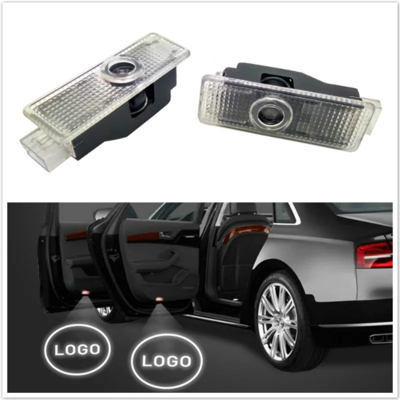 2 قطع LED باب السيارة مرحبا ضوء مجاملة سيارة أدى ليزر العارض شعار شبح ظل ضوء لسيارات Bmw M3 M4 m5 M6 M شعار الطاقة ضوء