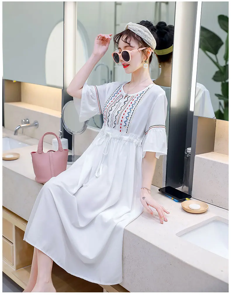 Новые длинные платья для беременных Одежда для беременных платье Vestidos Para Embarazadas Gravidas Одежда для беременных