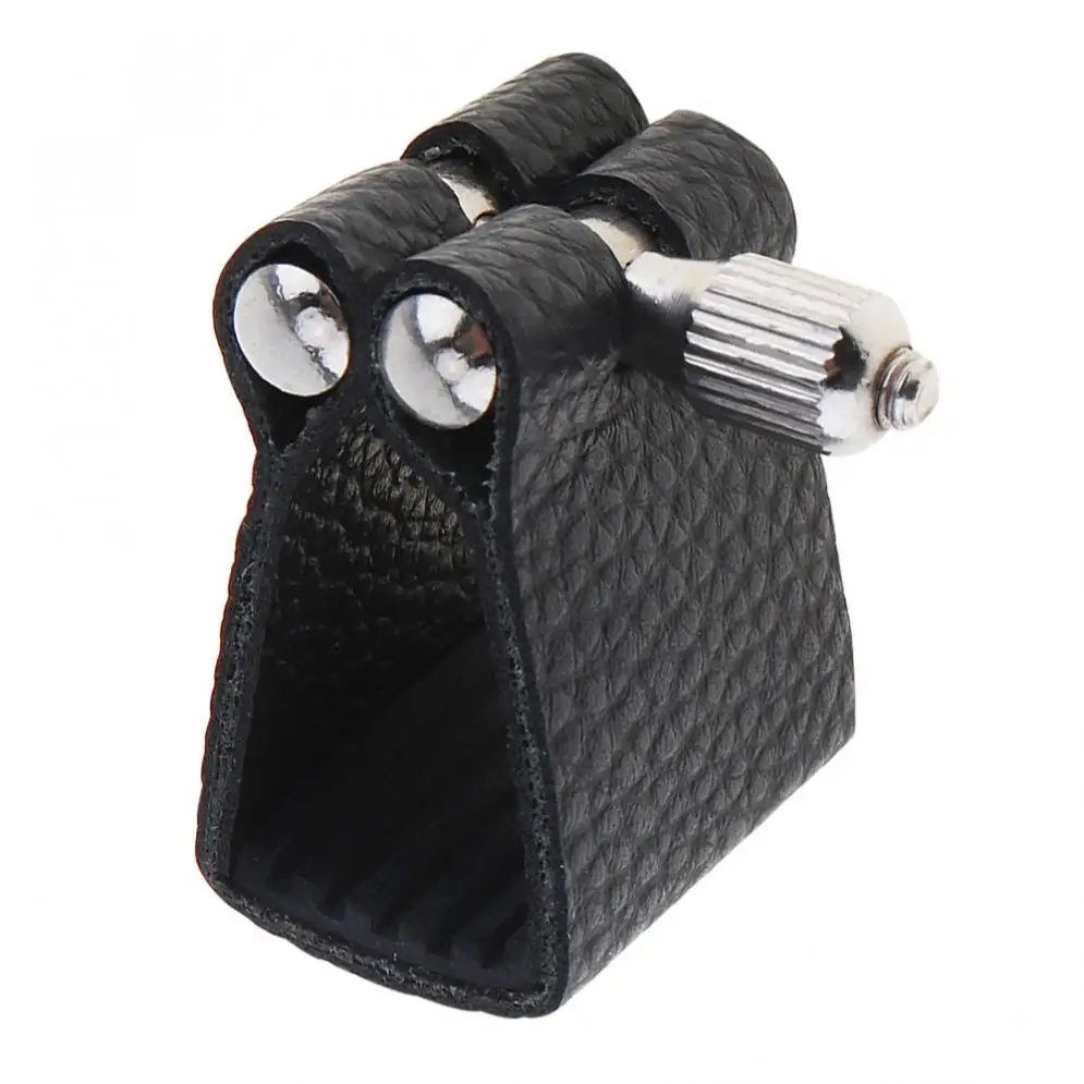 

Durable Leather Ligature Alto Sax Mouthpiece Clip Down E with Soft Rubber Fastener for Alto Saxophone