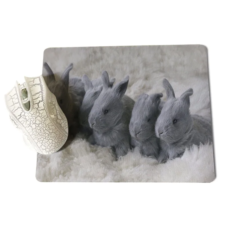 25X29cm MaiYaCa Печатный кролик обои силиконовый коврик для мышки размер игры для 180x220x2 мм и 250x290x2 мм маленький коврик для мыши - Цвет: 25X29cm