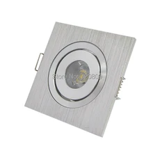 10 шт./Партия 1 Вт квадратный светодиодный потолочный светильник Светло-Серебристый Потолочный светильник Чистый/теплый белый точечный светильник