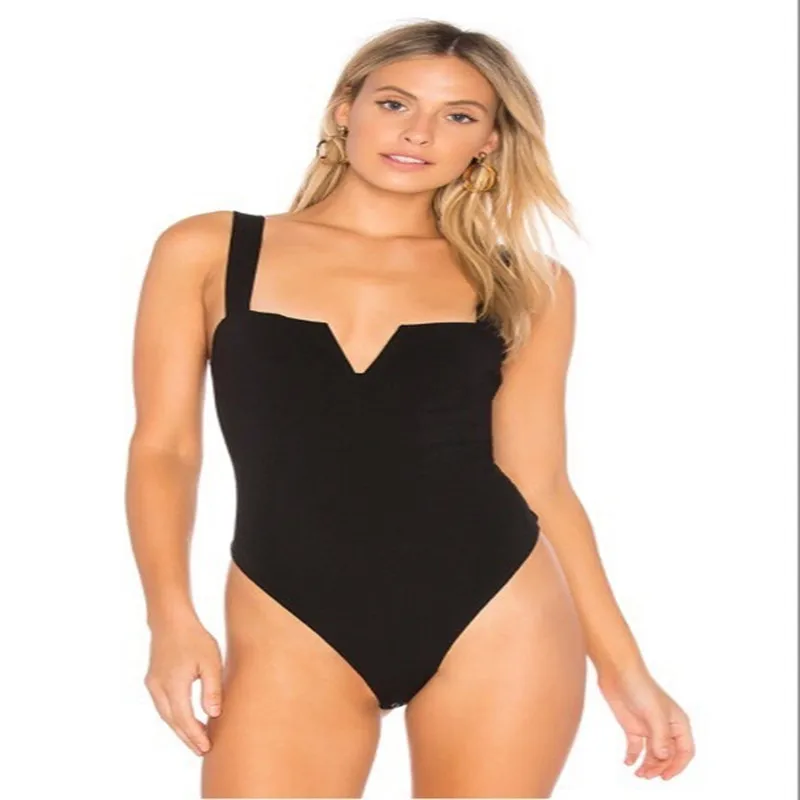 plunging v neck bodysuit