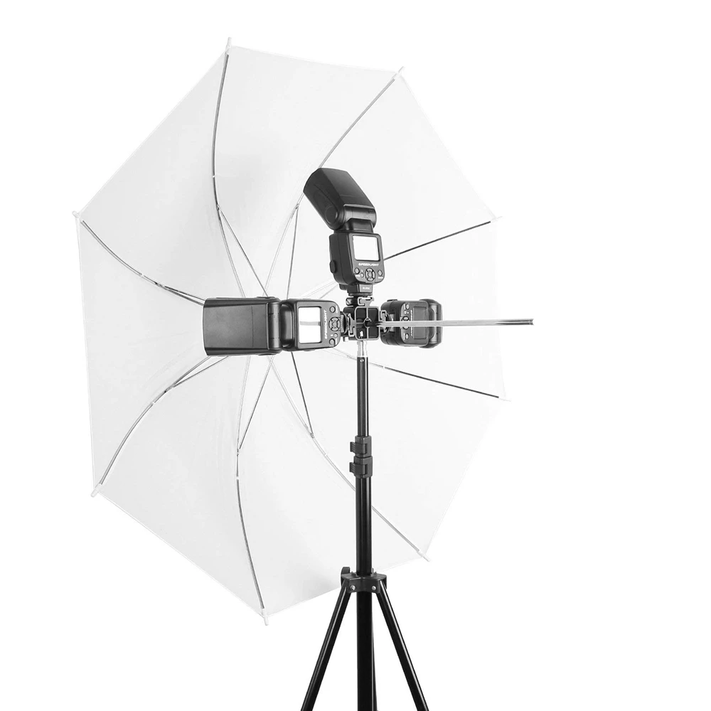3 тройной Горячий башмак Кронштейн холодный Speedlite свет стенд зонтик держатель три