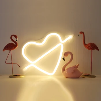 Neon Alphabet Heart Lamp & And Love  LED Night Light 3