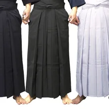 4 цвета унисекс Хакама Кендо Униформа Костюмы Хапкидо Боевые искусства брюки черный/темно-синий/белый/красный