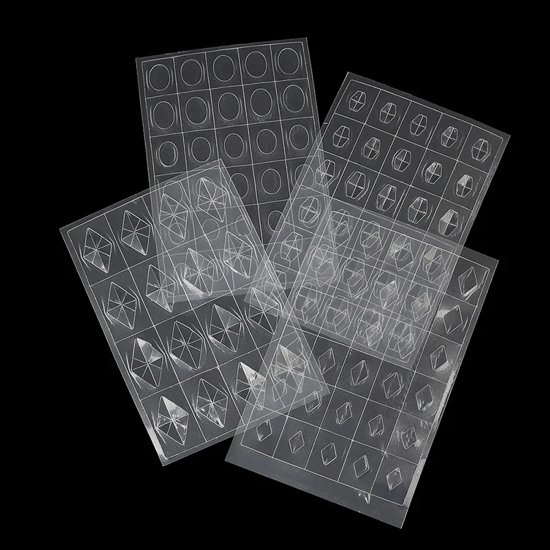 

1 Set DIY Decoration Tool Stamper Set Diamonds Plastic Sequins Nail Decals Nail Gem Stone Stencil Guides Mold 3D Hollow Stickers