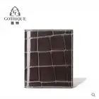 Gete Importiert krokodil leder brieftasche männer shorts alligator bauch handgemachten männer leder dünne vertikale brieftasche - 3