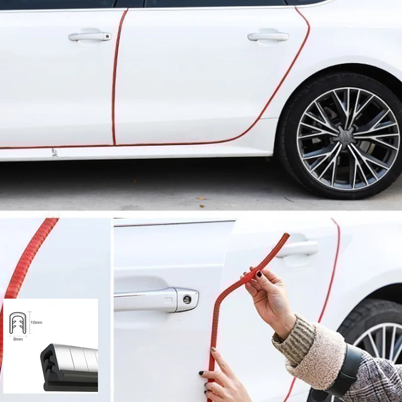 5M universal built-in steel disc car bumper strip for Volkswagen vw POLO Tiguan Passat Golf EOS Scirocco Jetta Bora Lavida