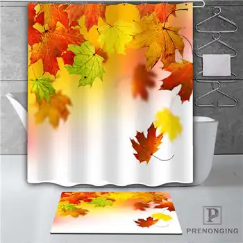 

Custom Red autumnal leaves (1)Waterproof Shower Curtain Doormat Home Bath Bathroom Polyester Fabric Multi Sizes#18-10-18-(2)-5