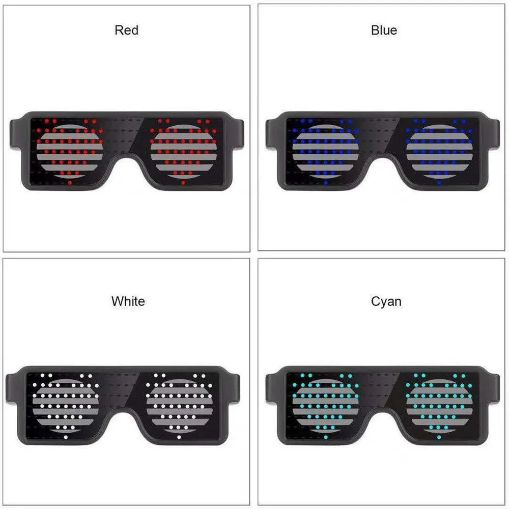 Люминесцентные игрушки светодиодный светящиеся солнцезащитные очки оттенки мигающий и мерцающий светящиеся очки вечерние Rave Забавный подарок Z0301