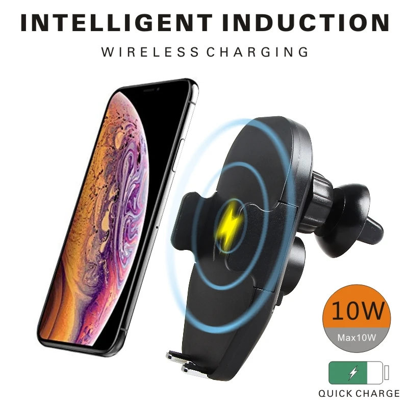 

FDBRO Qi Car Wireless Charger Quick Fast Charging Car Phone Holde Pad For iPhone Xs Max Xr X Samsung S10 S9 Intelligent Infrared