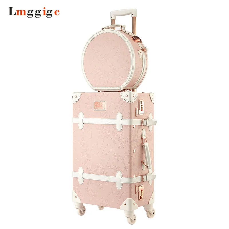 

Vintage high qualit PU Luggage Suitcase Bag ,universal wheel Travel box,Rolling Carrier,20"22"24"26" Carry-On