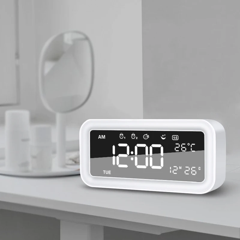 Будильник Часы Led Despertador электронный Повтор светильник цифровой двойной Usb Зарядка температура спальня ночник Пробуждение