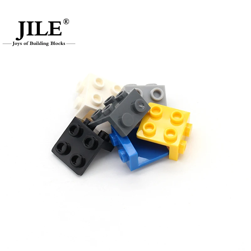 Koop Gratis Verzending! moc tegels 2*4 rechts stuk DIY enlighten bakstenen blok Compatibel Met Assembleert Deeltjes