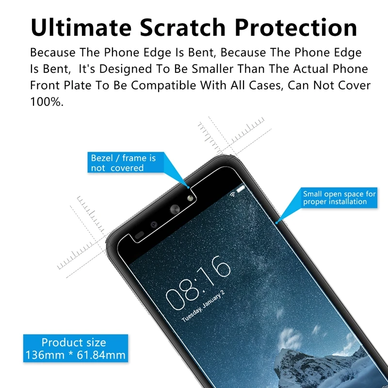 2.5D 0 26 мм 9H Премиум Закаленное стекло для BLU Grand X защитная пленка 5 дюйма|Защитные