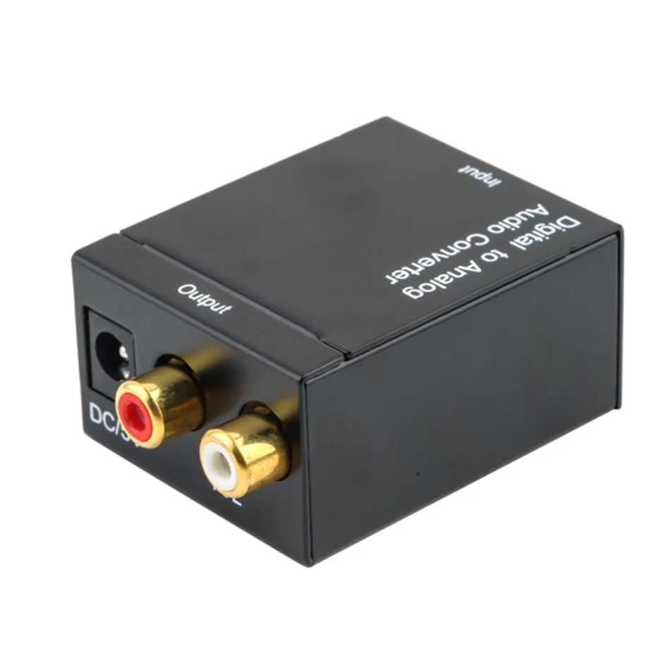 

Digital Optical Coaxial Toslink to Analog Stereo RCA Audio Converter